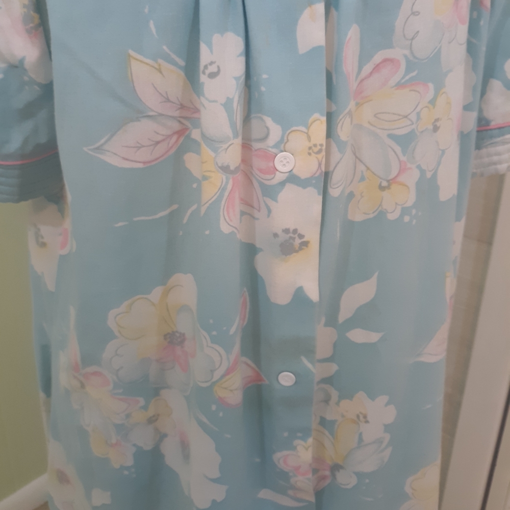 Lara Dee vintage floral gown robe sz large *6 - Picture 6 of 6